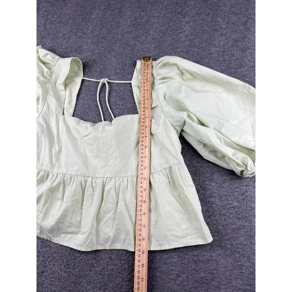 Abercrombie & Fitch Women's Puff Sleeve Blouse Size Medium‎